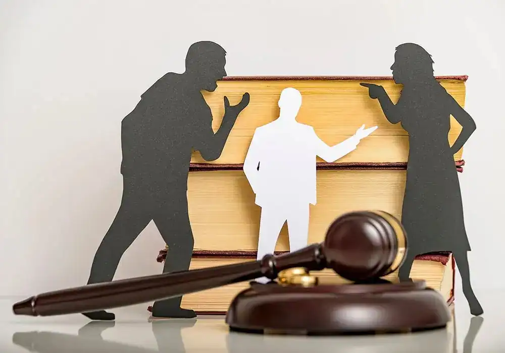 image of couple arguing through divorce Penzance